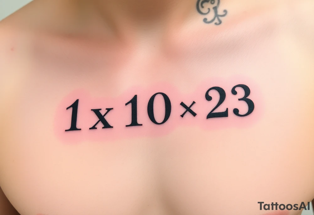 1x10^23 tattoo idea