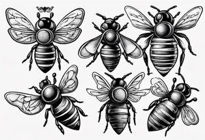 comic biene im flug tattoo idea