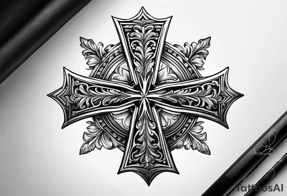 Maltese cross tattoo idea