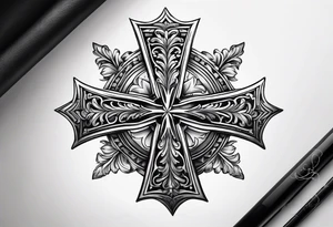 Maltese cross tattoo idea