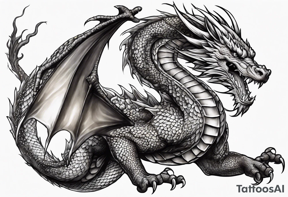 Flying Dragon tattoo idea
