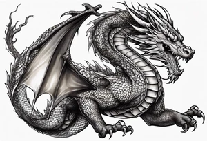 Flying Dragon tattoo idea