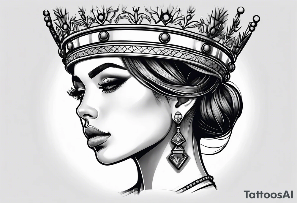 Wells with a crown tattoo idea