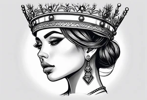 Wells with a crown tattoo idea