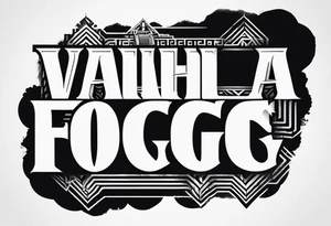 Valhalla  fog stairs mist family tattoo idea