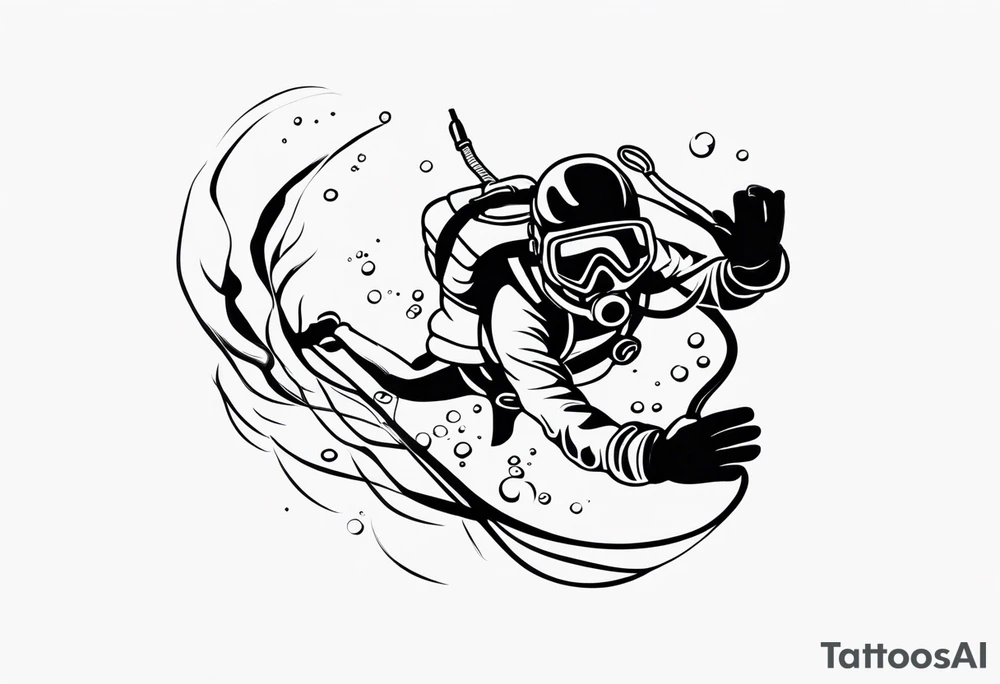 Scuba diver tattoo idea