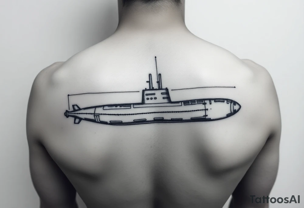Ohio class submarine in a bottle tattoo idea