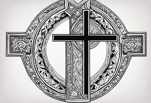 cross, god, walking, tattoo idea