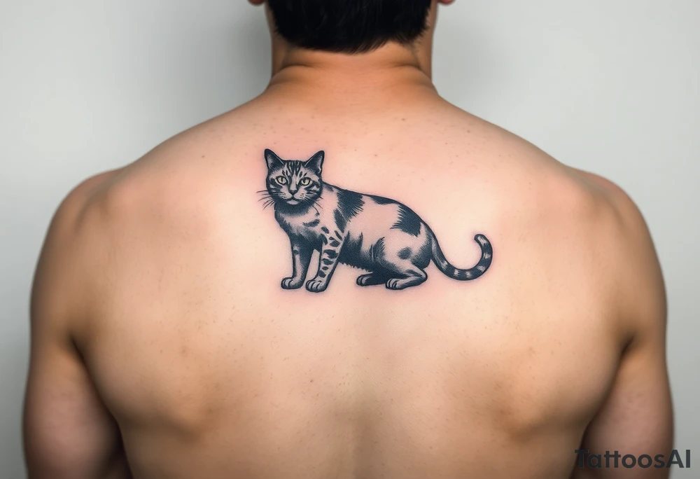 black cat tattoo idea