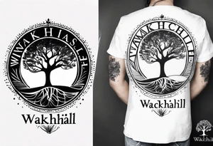 A tree of life and the last name “wakchhali” under it on my arm tattoo idea