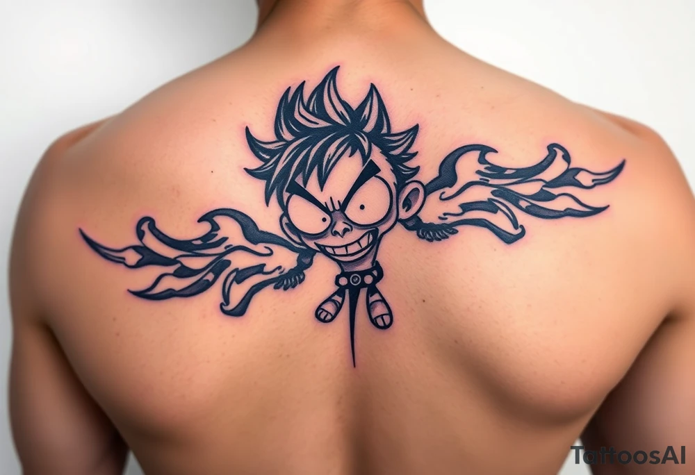 Trippy cartoon character tattoo idea