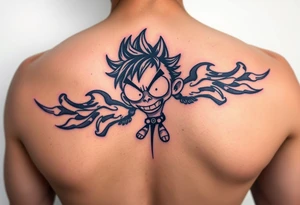 Trippy cartoon character tattoo idea
