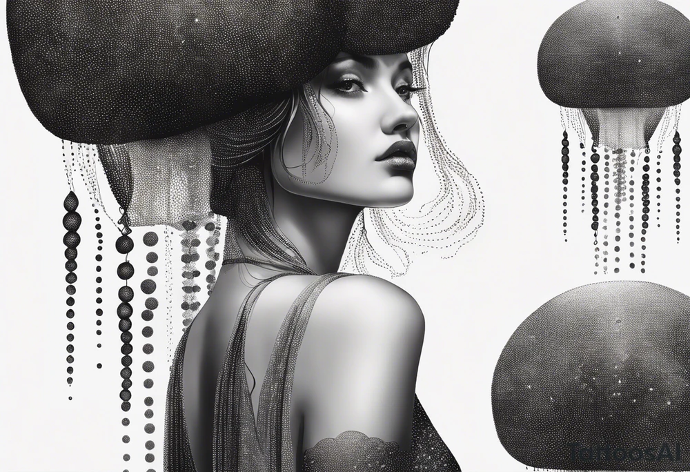 jellyfish woman tattoo idea