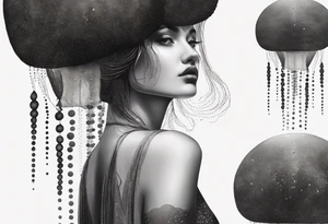 jellyfish woman tattoo idea