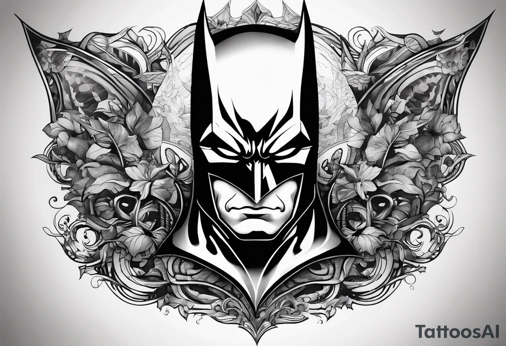 A Batman themed tattoo tattoo idea