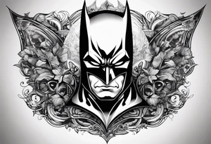 A Batman themed tattoo tattoo idea