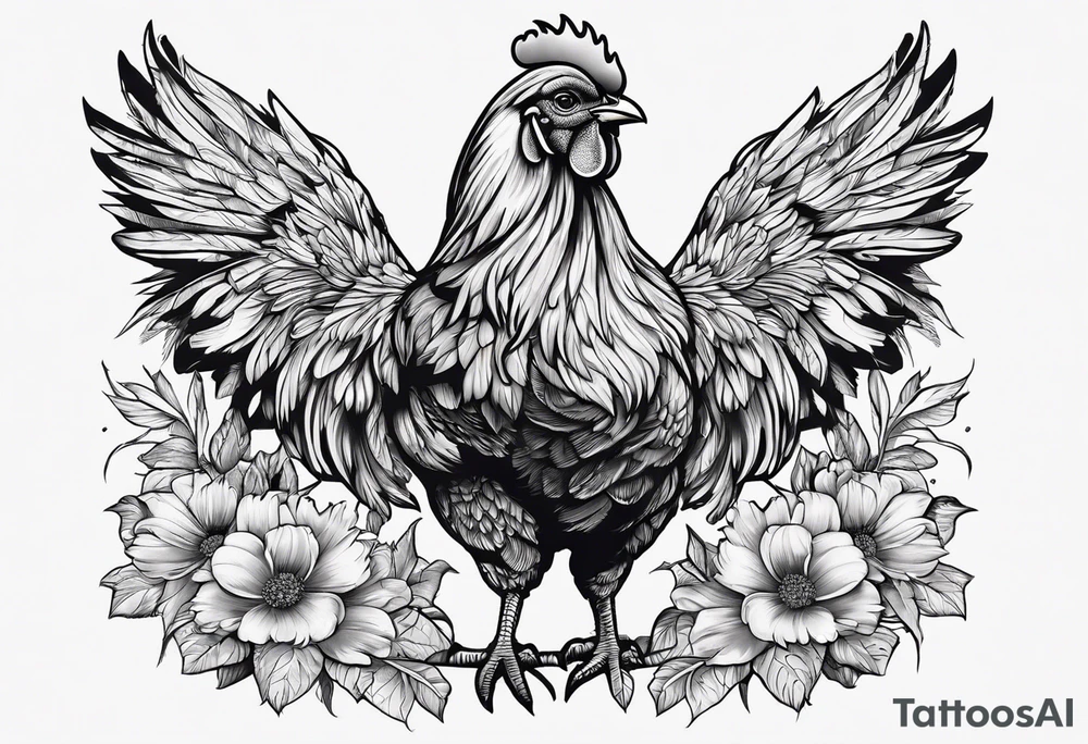 Chicken, bear, bug tattoo idea