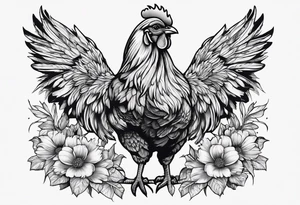 Chicken, bear, bug tattoo idea
