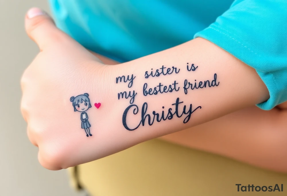 my sister is my best friend "Christy" tattoo idea