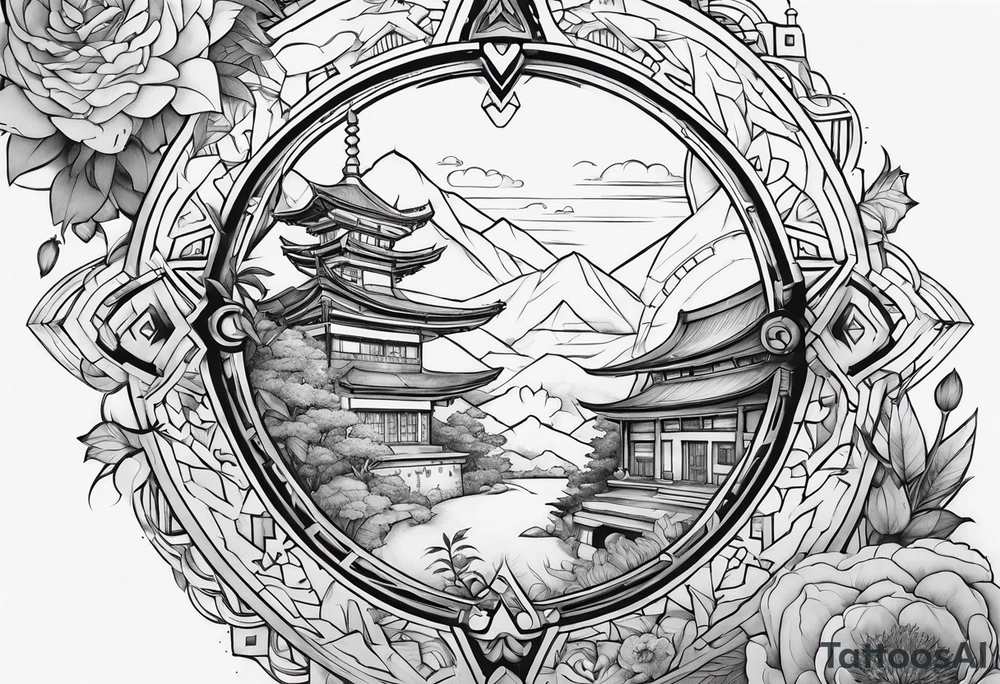 ghibli sleeve tattoo idea
