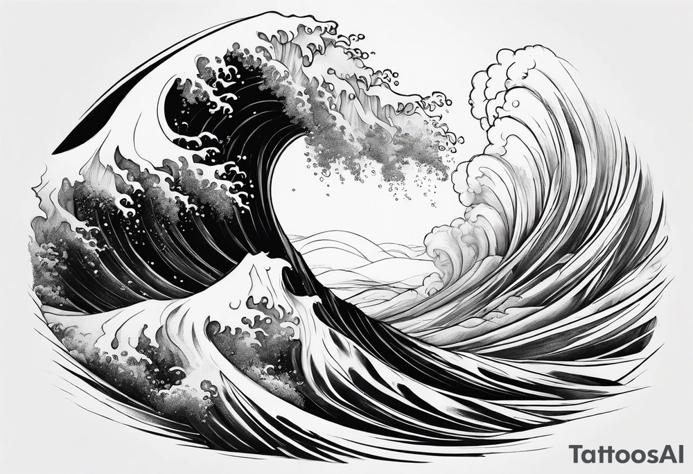 rough ocean tattoo idea