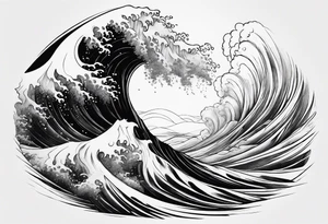 rough ocean tattoo idea