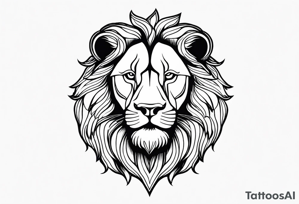 Powerful majestic lion tattoo idea