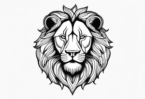 Powerful majestic lion tattoo idea