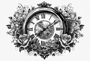 broken clock with tattoo idea