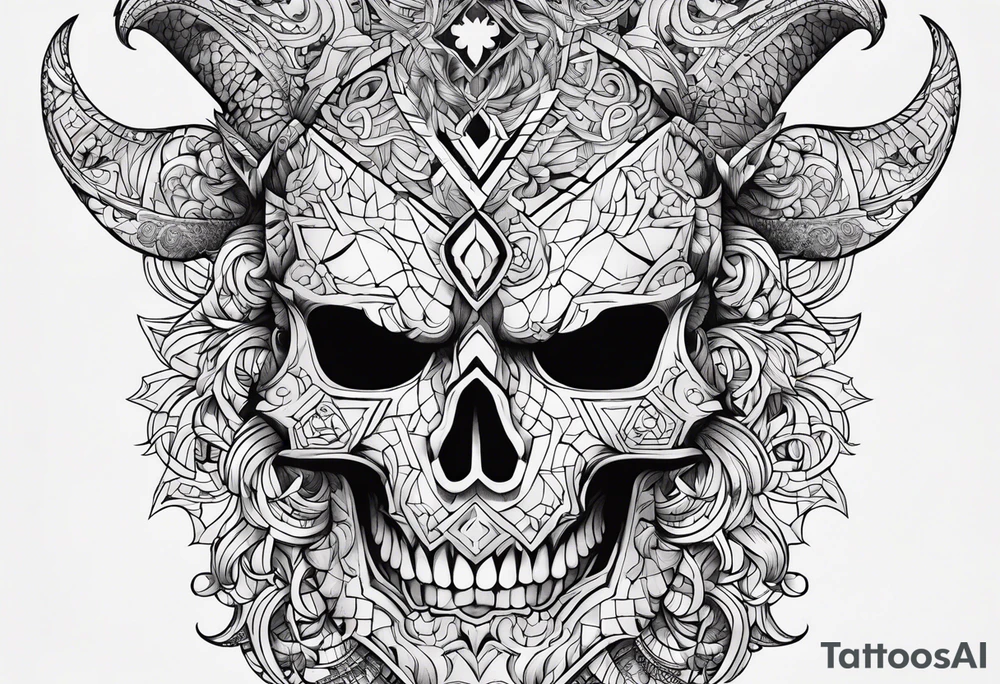 Black clover demon tattoo idea