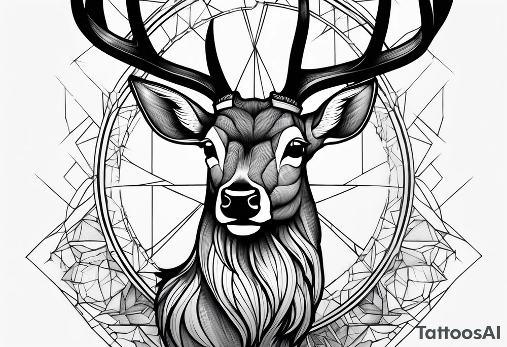 Scary, deer, horror tattoo idea