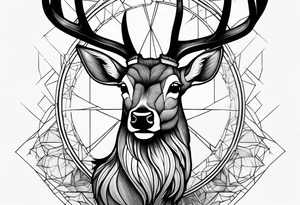 Scary, deer, horror tattoo idea