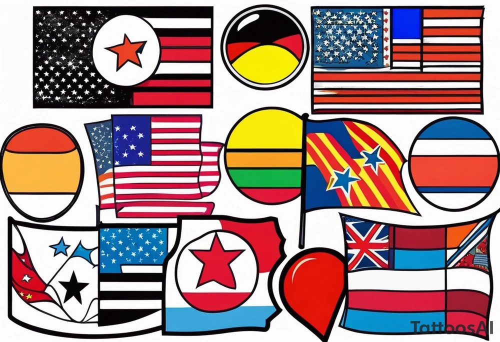 flags tattoo idea