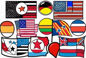flags tattoo idea