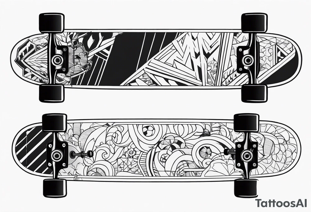 Retro Skateboard tattoo idea