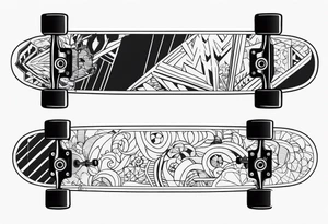 Retro Skateboard tattoo idea