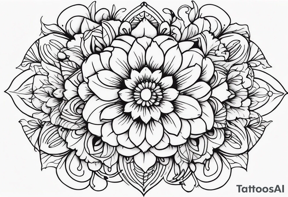 Floral Motif tattoo idea