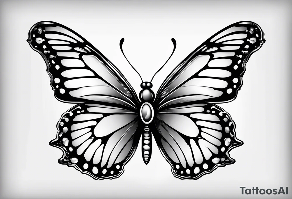 cute butterfly tattoo idea