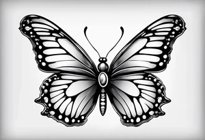 cute butterfly tattoo idea