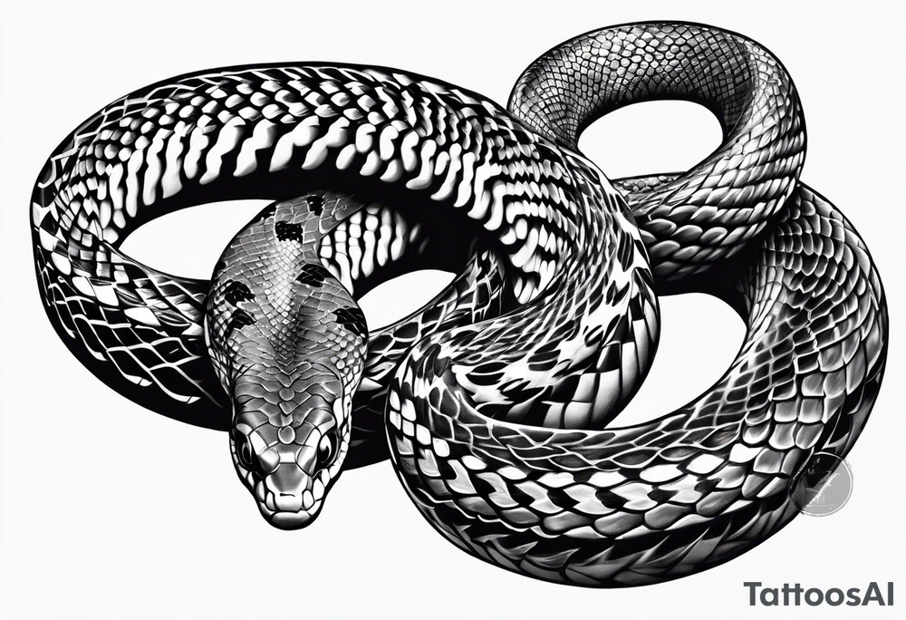 snake running tattoo idea
