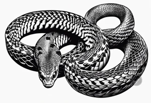 snake running tattoo idea