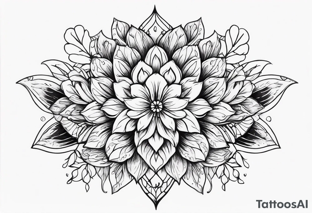 spine tattoo flower tattoo idea