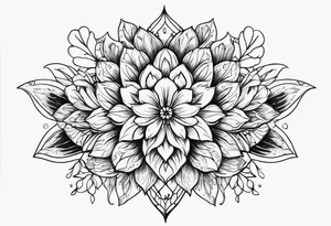 spine tattoo flower tattoo idea