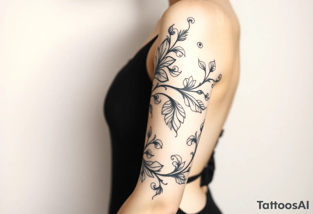 Размытые линии, мифология, свободно tattoo idea