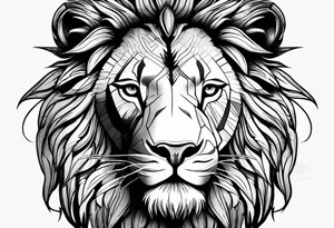 Lion in jungle tattoo idea