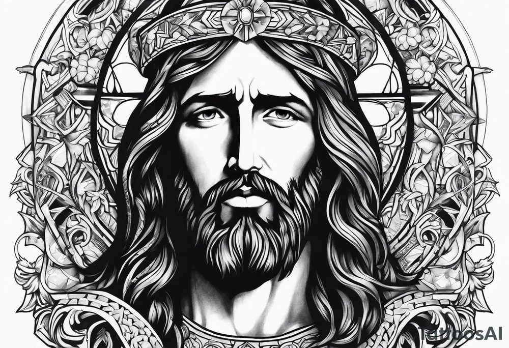 Rock music and Jesus tattoo idea