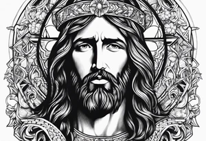 Rock music and Jesus tattoo idea