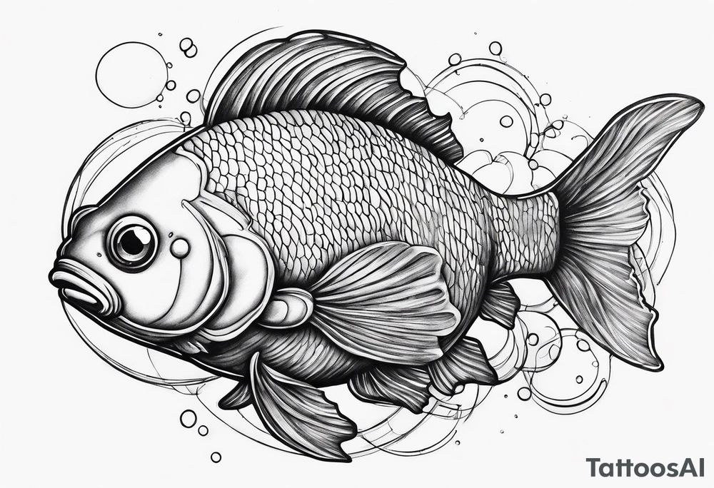 A goldfish in a lightbulb tattoo idea