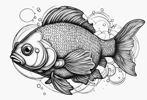 A goldfish in a lightbulb tattoo idea