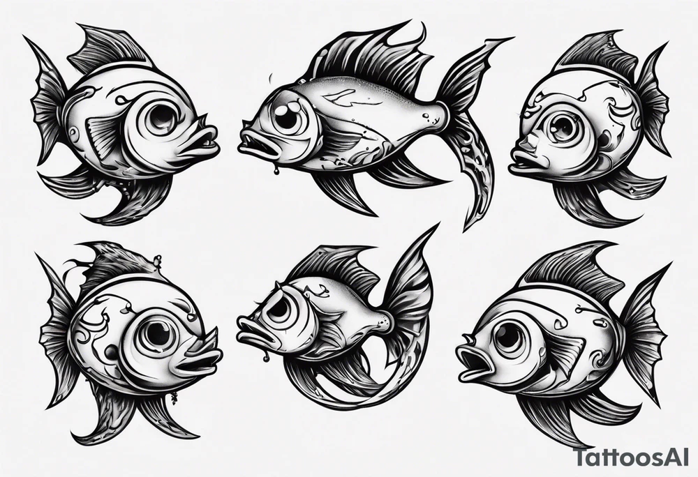 Fish hooks tattoo idea